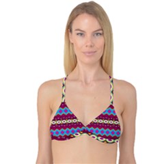 Rhombus And Ovals Chains                                                                                                               Reversible Tri Bikini Top by LalyLauraFLM