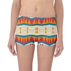 Mirrored Shapes In Retro Colors                         Reversible Boyleg Bikini Bottoms by LalyLauraFLM