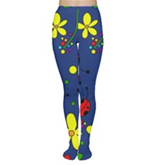 Ladybugs - Blue Women s Tights by Valentinaart