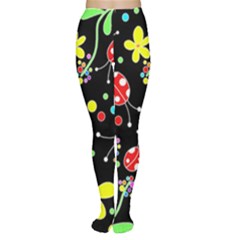 Flowers And Ladybugs Women s Tights by Valentinaart