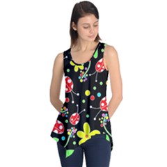 Flowers And Ladybugs Sleeveless Tunic by Valentinaart