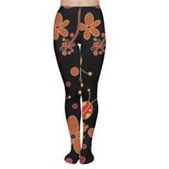 Flowers And Ladybugs 2 Women s Tights by Valentinaart