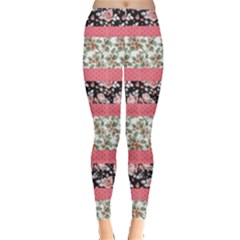 Cute Flower Pattern Leggings  by Brittlevirginclothing