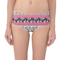 Cute Flower Pattern Mid-waist Bikini Bottoms by Brittlevirginclothing