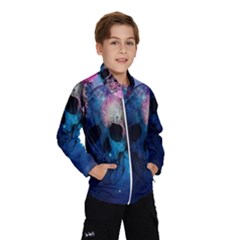 Colorful Space Skull Pattern Wind Breaker (kids) by Brittlevirginclothing