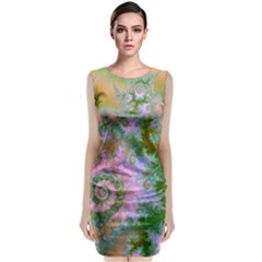 Rose Forest Green, Abstract Swirl Dance Classic Sleeveless Midi Dress by DianeClancy