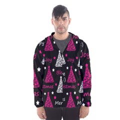 New Year Pattern - Magenta Hooded Wind Breaker (men) by Valentinaart