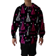 New Year Pattern - Magenta Hooded Wind Breaker (kids) by Valentinaart