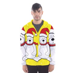 Polar Bear - Yellow Hooded Wind Breaker (men) by Valentinaart