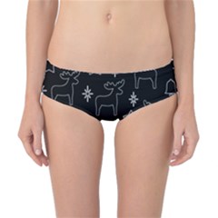 Black Xmas Pattern Classic Bikini Bottoms by Valentinaart