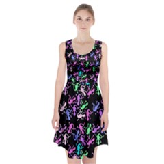 Purple Lizards Pattern Racerback Midi Dress by Valentinaart