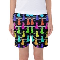 Colorful Cats Pattern Women s Basketball Shorts by Valentinaart