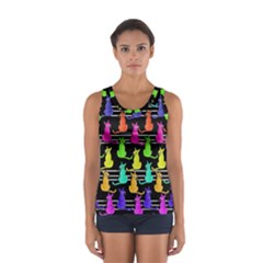 Colorful Cats Pattern Women s Sport Tank Top  by Valentinaart