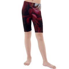 Dark Red Candlelight Candles Kids  Mid Length Swim Shorts by yoursparklingshop
