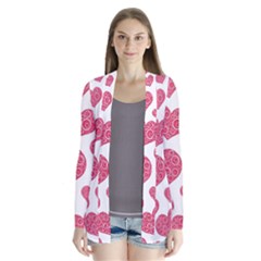 Heart Love Pink Back Cardigans by AnjaniArt