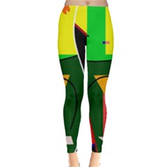 Abstract Lady Leggings  by Valentinaart