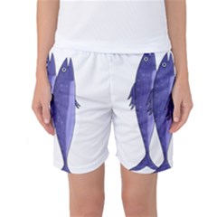 Mackerel  - Purple Women s Basketball Shorts by Valentinaart