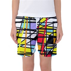 Casual Abstraction Women s Basketball Shorts by Valentinaart