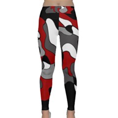 Creative Spot - Red Classic Yoga Leggings by Valentinaart