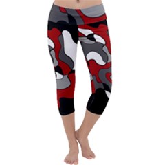 Creative Spot - Red Capri Yoga Leggings by Valentinaart