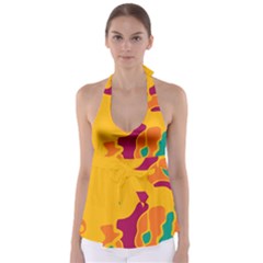 Colorful Creativity Babydoll Tankini Top by Valentinaart