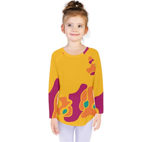 Colorful Creativity Kids  Long Sleeve Tee by Valentinaart