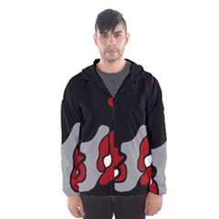 Red Creativity 2 Hooded Wind Breaker (men) by Valentinaart