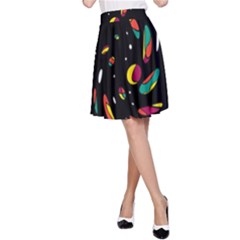 Colorful Twist A-line Skirt by Valentinaart