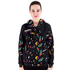 Colorful Twist Women s Zipper Hoodie by Valentinaart
