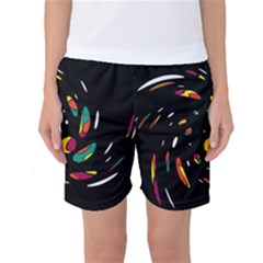 Colorful Twist Women s Basketball Shorts by Valentinaart