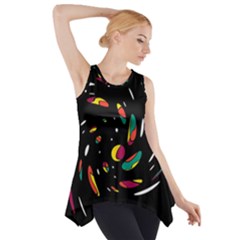 Colorful Twist Side Drop Tank Tunic by Valentinaart