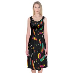 Colorful Twist Midi Sleeveless Dress by Valentinaart