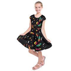 Colorful Twist Kids  Short Sleeve Dress by Valentinaart