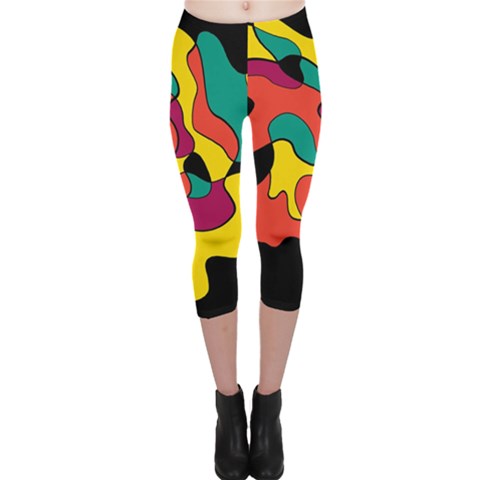Colorful Spot Capri Leggings 