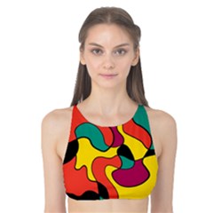 Colorful Spot Tank Bikini Top by Valentinaart