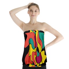 Colorful Spot Strapless Top by Valentinaart
