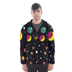 Colorful Dots Hooded Wind Breaker (men) by Valentinaart