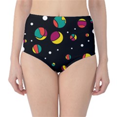 Colorful Dots High-waist Bikini Bottoms by Valentinaart
