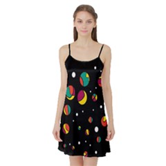 Colorful Dots Satin Night Slip by Valentinaart