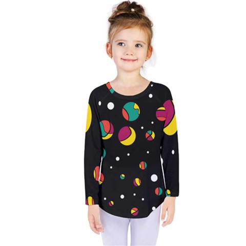 Colorful Dots Kids  Long Sleeve Tee by Valentinaart
