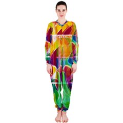 Abstract Sunrise Onepiece Jumpsuit (ladies)  by Valentinaart