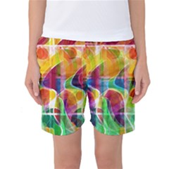 Abstract Sunrise Women s Basketball Shorts by Valentinaart