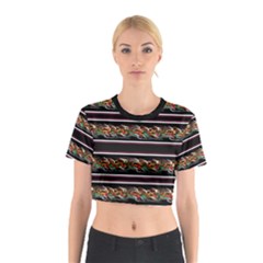 Colorful Barbwire Cotton Crop Top by Valentinaart