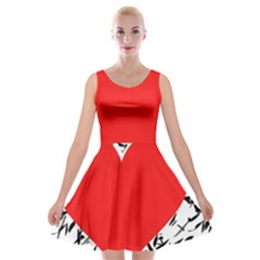Red Valentine 2 Velvet Skater Dress by Valentinaart