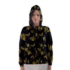 Dark Floral Print Hooded Wind Breaker (women) by dflcprintsclothing