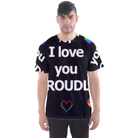 Proudly Love Men s Sport Mesh Tee by Valentinaart