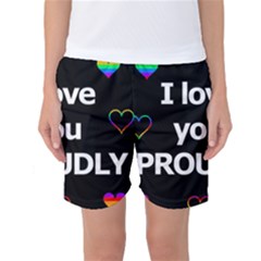 Proudly Love Women s Basketball Shorts by Valentinaart