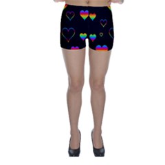 Rainbow Harts Skinny Shorts by Valentinaart