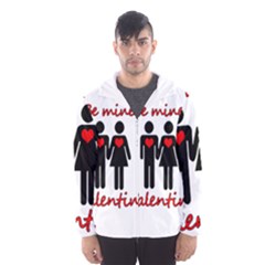 Be Mine Valentine Hooded Wind Breaker (men) by Valentinaart