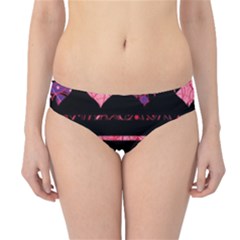 Pink Elegant Harts Pattern Hipster Bikini Bottoms by Valentinaart